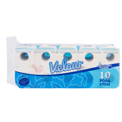 MAXI ΧΑΡΤΙ ΥΓΕΙΑΣ 3φυλλο 125r. VELOUR - (10 ΡΟΛΑ) (DECO) (3010052)