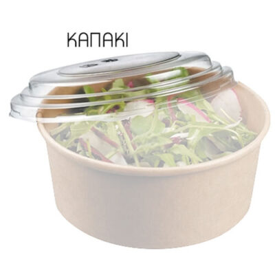 ΚΑΠΑΚΙ PET ΓΙΑ KRAFT ΚΟΥΤΙ ΣΟΥΠΑΣ (ΣΤΡΟΓΓΥΛΟ) 16oz (475ml) - (50τεμ.) (112mm)