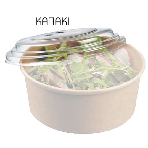 ΚΑΠΑΚΙ PET ΓΙΑ KRAFT ΚΟΥΤΙ ΣΟΥΠΑΣ (ΣΤΡΟΓΓΥΛΟ) 16oz (475ml) - (50τεμ.) (112mm)