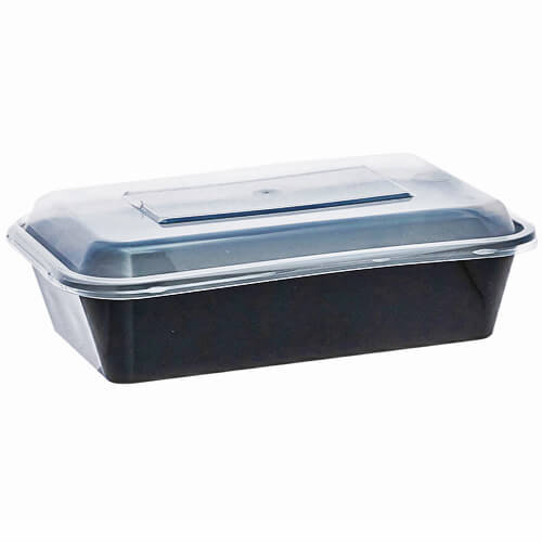 ΣΚΕΥΟΣ ΜΙΚ/ΤΩΝ ΟΡΘΟΓΩΝΙΟ ΜΑΥΡΟ + ΚΑΠΑΚΙ 1100ml - (25τεμ.)