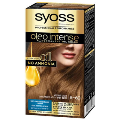 SYOSS ΒΑΦΗ ΜΑΛΛΙΩΝ OLEO - (Ν8-60) (ΞΑΝΘΟ ΑΝΟΙΧΤΟ ΧΡΥΣΟ)