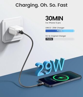 ORICO καλώδιο Lightning σε USB-C C2L, 29W, 480Mbps, 1m, μαύρο