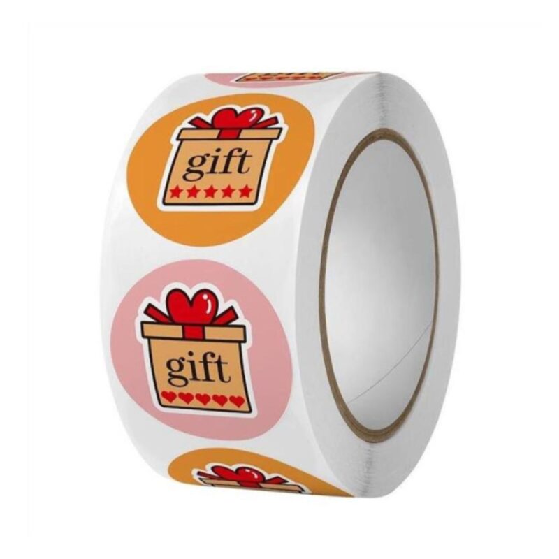 Αυτοκόλλητα Δώρου με Τύπωμα Gift 2.5cm 500 Τεμάχια