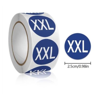 Αυτοκόλλητες Ετικέτες Μεγέθους XXL 2,5cm 500 Τεμάχια/Ρολό