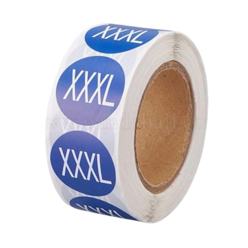 Αυτοκόλλητες Ετικέτες Μεγέθους (XXXL 2,5cm 500 Τεμάχια/Ρολό