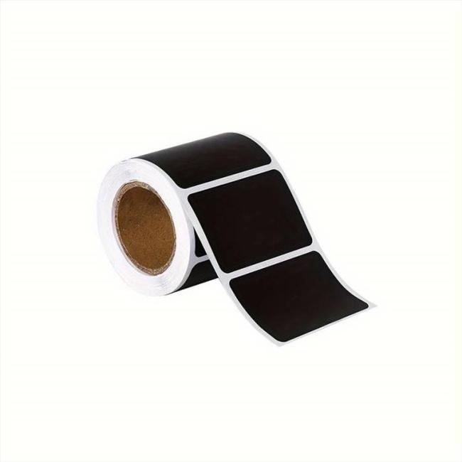 Αυτοκόλλητα Μαύρο Χαρτί 3.5x5.5cm 120 Τεμάχια/Ρολό
