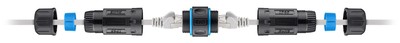 POWERTECH αδιάβροχος σύνδεσμος RJ45 CAB-N427, CAT 6, IP68, μαύρος