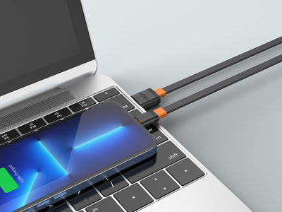 CELEBRAT καλώδιο USB-C σε USB CB-33C, flat, 3A, 1m, μαύρο