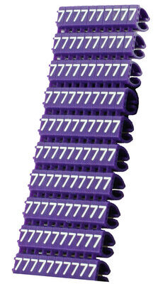 POWERTECH Clip αρίθμησης καλωδίου Νο 7, Purple, 10τεμ.