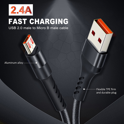 CABLETIME καλώδιο micro USB σε USB CT-P05, 2.4A, 480Mbps, 1m, μαύρο