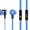 CELEBRAT earphones με μικρόφωνο D1, 3.5mm, Φ10mm, 1.2m flat, μπλε