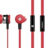 CELEBRAT earphones με μικρόφωνο D1, 3.5mm, Φ10mm, 1.2m flat, κόκκινα