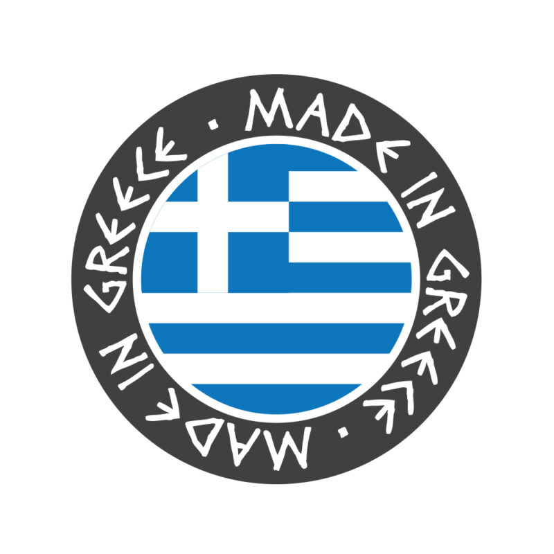 Αυτοκόλλητο Δώρου MADE IN GREECE 2cm Στρόγγυλο 540τμχ