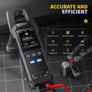 FNIRSI ψηφιακή αμπεροτσιμπίδα/πολύμετρο DMC-100, 600A AC/DC, NCV, True RMS, επαναφορτιζόμενη