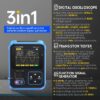 FNIRSI 3 σε 1 παλμογράφος/signal generator/transistor tester χειρός DSO-TC3, επαναφορτιζόμενο