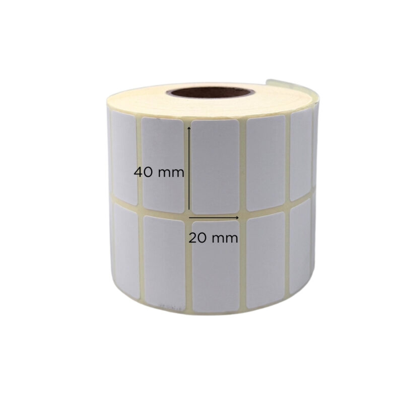 Αυτοκόλλητες Ετικέτες για Barcode Γυαλιστερές 40x20mm 4500τμχ