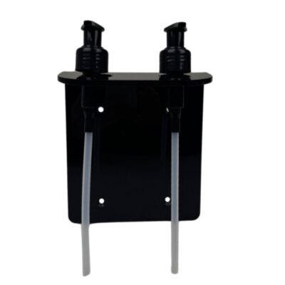 Διπλή Βάση Τοίχου για Dispenser & Αντλία - Μαύρη Πλαστική