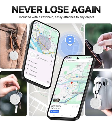 MILI smart tag MiTag Duo για iOS & Android συσκευές, Bluetooth tracker, λευκό