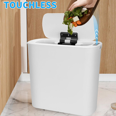 HOME USE κάδος απορριμμάτων HUH-0228, αυτόματο άνοιγμα, 9.6lt, λευκός