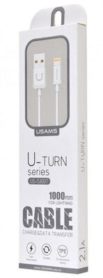 USAMS καλώδιο Lightning σε USB US-SJ097, 2.1A, 1m, λευκό