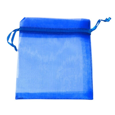 Πουγκί Διάφανο από Οργάντζα Μπλέ 9x12cm 100τμχ Medium