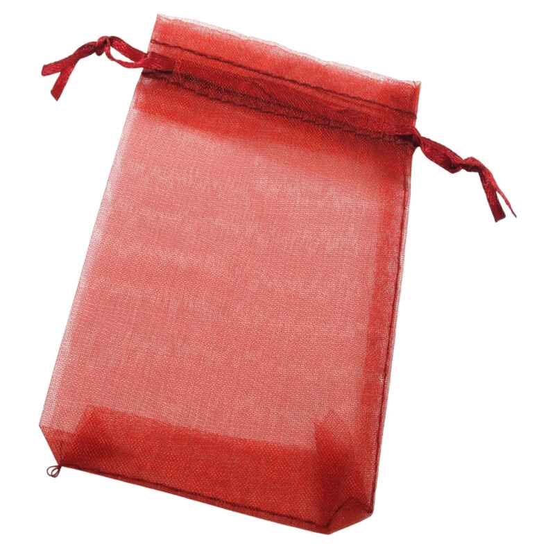 Πουγκί Διάφανο από Οργάντζα Κόκκινο 10x15cm 100τμχ Large