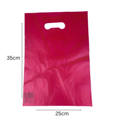 25x35cm Τσάντα Χούφτα Κόκκινη Χαρτοπλάστ 55micron 1kg/120τμχ