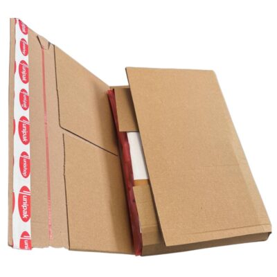 30.5x23x9.2cm Kraft Κουτί Αποστολών για Βιβλία με Αυτοκόλλητη Ταινία  – Καφέ