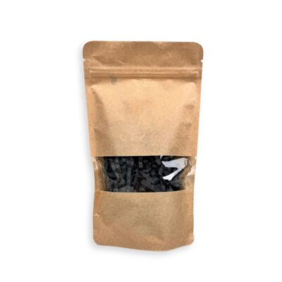 13x22x6cm Σακουλάκι Τροφίμων Kraft Doypack Ziplock με Παράθυρο 250gr