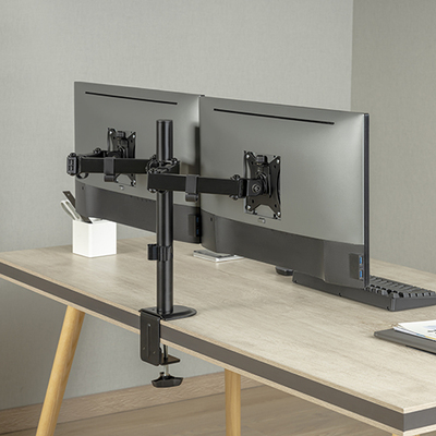 BRATECK βάση γραφείου για 2x οθόνες LDT66-C024, 17-32", έως 9kg