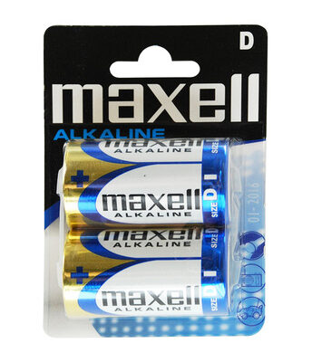 MAXELL αλκαλικές μπαταρίες LR20/D, 1.5V, 2τμχ