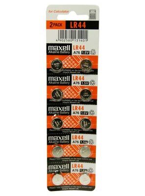 MAXELL αλκαλικές μπαταρίες ρολογιού LR44, 1.5V, 10τμχ