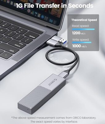 ORICO θήκη για M.2 NVME SSD M206C3-G2, 10Gbps, γκρι