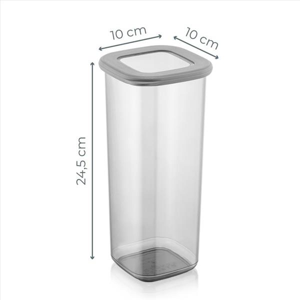Δοχείο Τροφίμων 1750ml Πλαστικό Διάφανο με Καπάκι Σιλικόνης