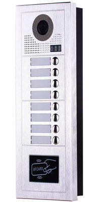 PAILI Mπουτονιέρα PL619-8D, CCD 1MP, 8 κουδουνιών, εντοιχιζόμενη, inox