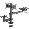 BRATECK βάση γραφείου για 2x οθόνες PMM-02SD, 17-32", με θέση για POS & printer