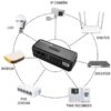 POWERTECH mini DC UPS PT-1436, 18W, 8800mAh, 3x DC, USB/USB-C/LAN/POE, μαύρο