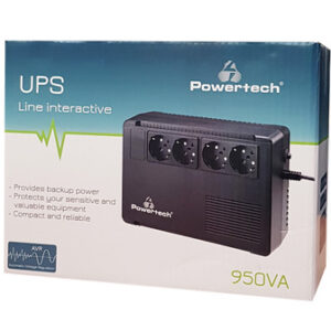 POWERTECH UPS Line Interactive PT-950C, 950VA/570W, 4x schuko