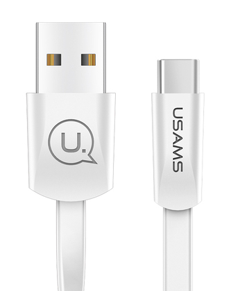 USAMS Καλώδιο USB σε USB-C US-SJ200, 2A, 1.2m, λευκό