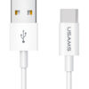 USAMS καλώδιο USB-C σε USB US-SJ285, 2A, 1m, λευκό