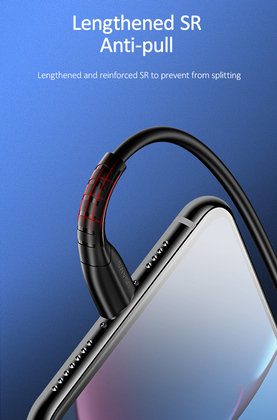USAMS καλώδιο Lightning σε USB US-SJ364, 2A, 1m, μαύρο