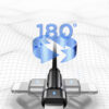 USAMS καλώδιο Lightning σε USB US-SJ476, περιστρεφόμενο, 2.1A, 1m, μαύρο