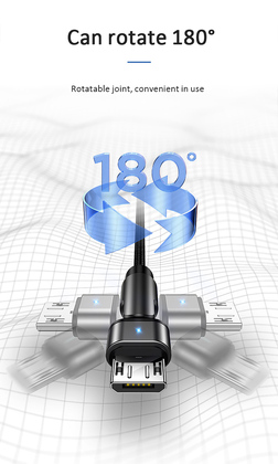 USAMS καλώδιο Micro USB σε USB SJ478, περιστρεφόμενο, 2A, 1m, πράσινο