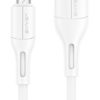 USAMS καλώδιο Micro USB σε USB US-SJ502, 2A, 1m, λευκό