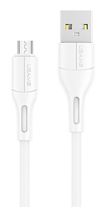 USAMS καλώδιο Micro USB σε USB US-SJ502, 2A, 1m, λευκό