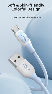 USAMS καλώδιο USB-C σε USB US-SJ596, 3A, 1m, μαύρο