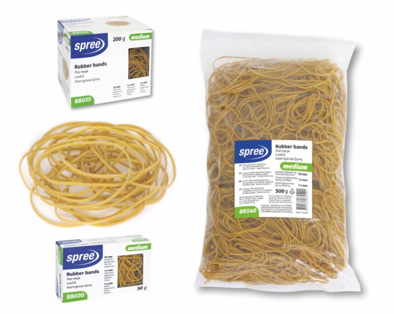 Λαστιχάκια Πλακέ 70% Καουτσούκ 55mm 50G Medium
