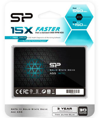 SILICON POWER SSD A55 1TB, 2.5", SATA III, 500-450MB/s, 7mm