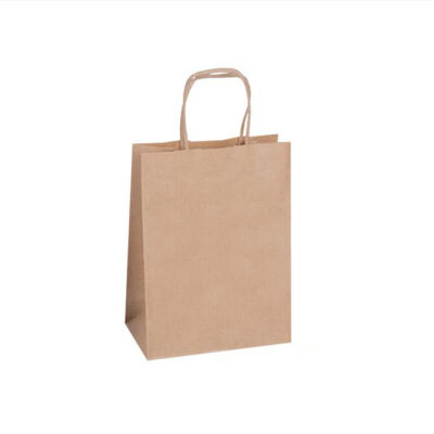 18x8x24cm Χάρτινη Τσάντα με Στριφτό Χερούλι 70GSM