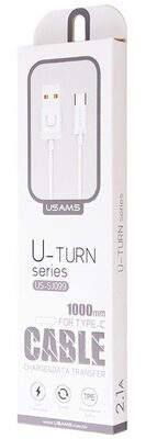 USAMS καλώδιο USB-C σε USB US-SJ099, 2.1A, 1m, λευκό